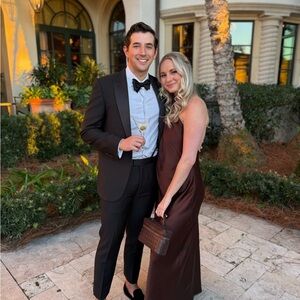 Show me your mumu halter brown dress